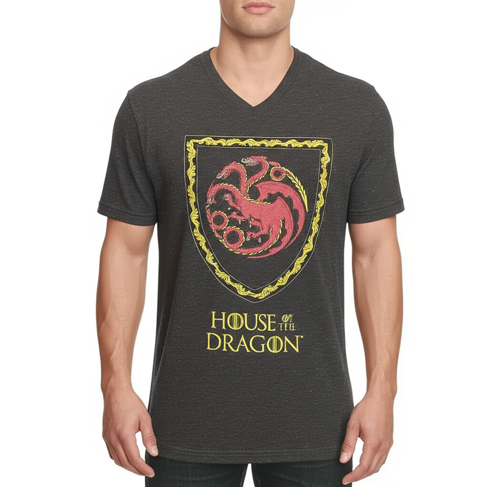 House Of The Dragon T Shirt Mens Size M Gray Graphic Dragon Fandom Fantasy